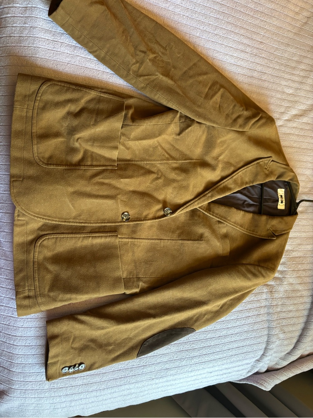Joseph Abboud Olive Brown Sport Coat with Elbow Patches